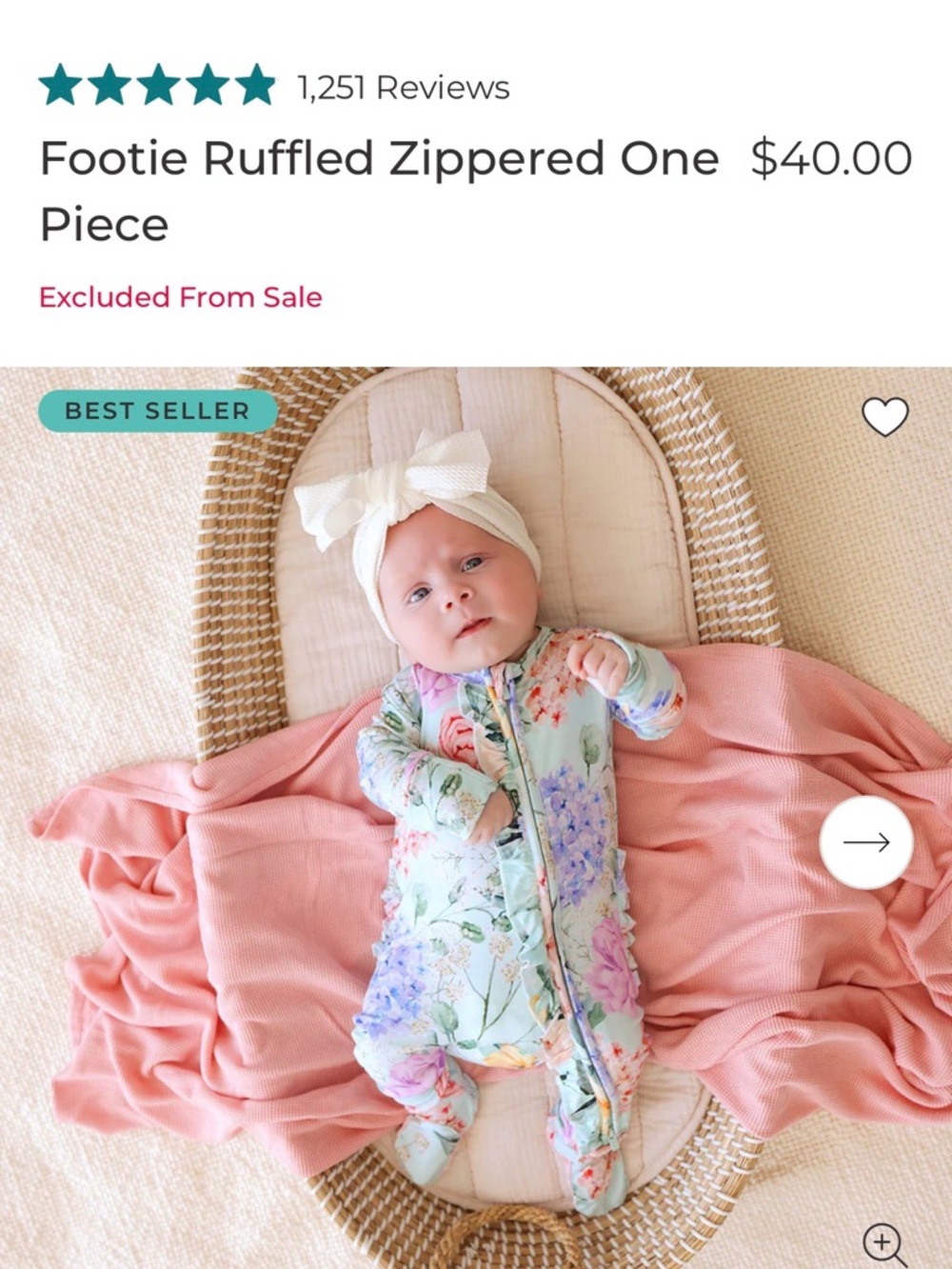 Posh Peanut Floral Sleeper Newborn